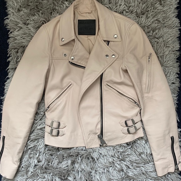 AllSaints Leather Jacket size 2 US - Picture 2 of 4
